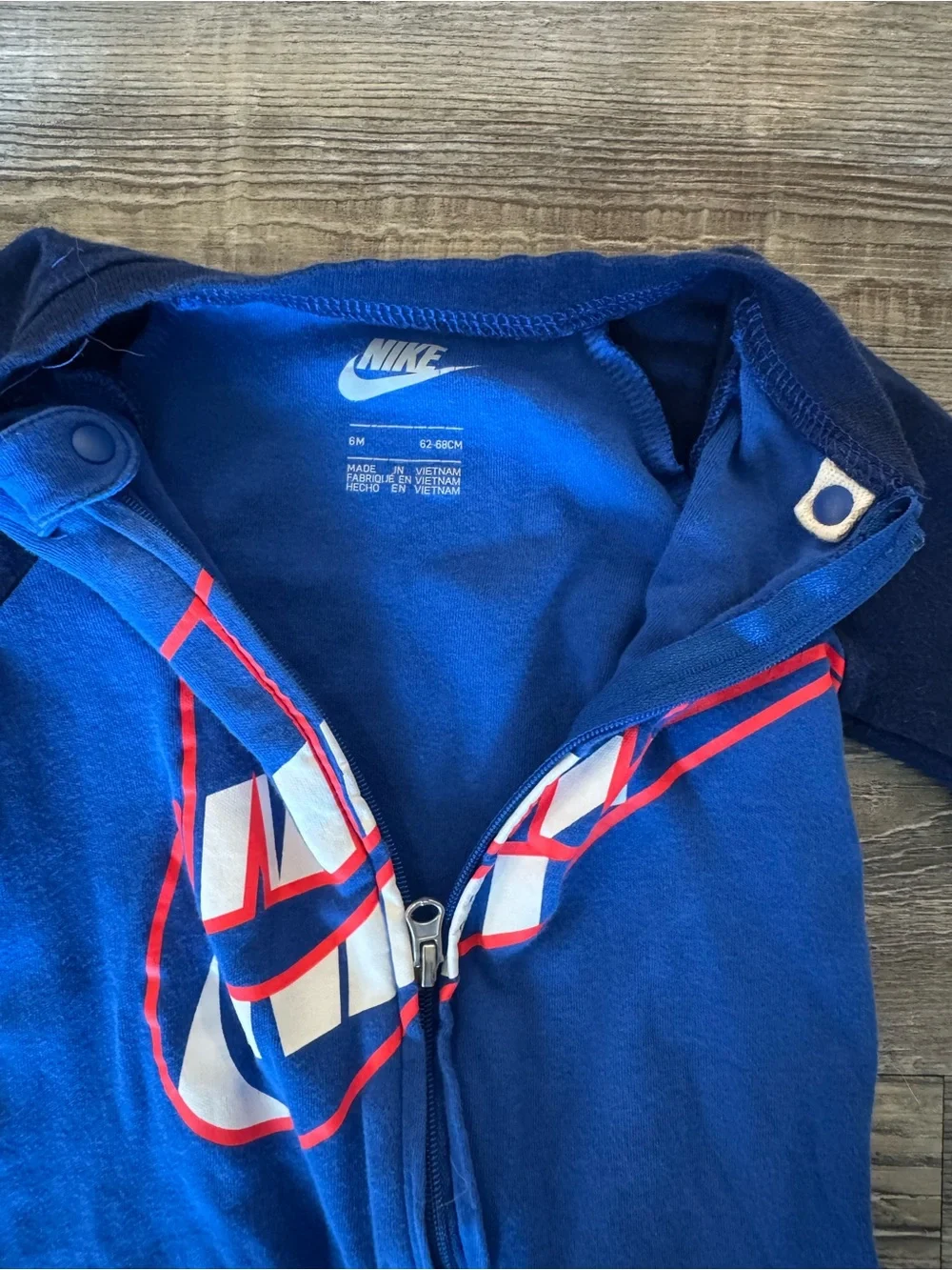 Nike Blue red and Black Baby Footed One-Piece